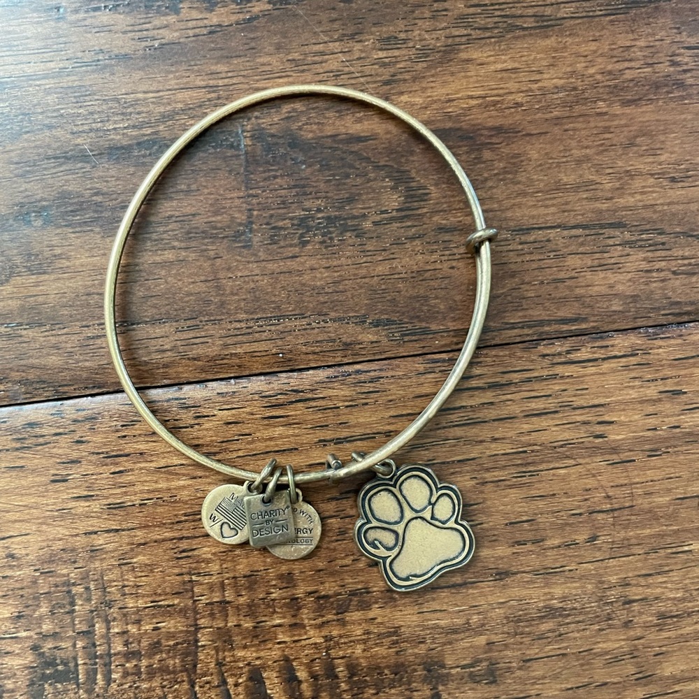 Alex & Ani paw print charm bangle